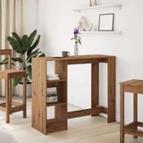 vidaXL Barski stol s policom boja hrasta 124x46x103,5 cm drveni | shoptok.hr