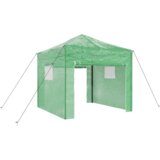 vidaXL Rastlinjak s streho Zelena 290 x 290 x 315 cm Jeklo | Shoptok.si