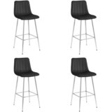  POZZA stolac - crni baršun / kromirane noge x 4 | shoptok.hr
