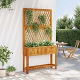  Sadilica s rešetkom i policom 100 x 32 x 185 cm od drva bagrema | shoptok.hr