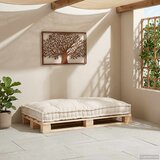  Jastučić za paletni kauč Krem 120 x 80 x 12 cm Tkanina | shoptok.hr