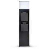  Brilagi - Spoljašnja lampa sa 2 SCHUKO utičnicama 1xG9/11W/230V IP44 crna | Eponuda.com