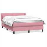  Box spring postelja z vzmetnico roza 140x210 cm žamet, (21791431) | Shoptok.si