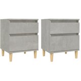  Noćni ormarići 2 kom siva boja betona 40x35x50 cm | shoptok.hr