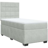 vidaXL Box spring krevet s madracem svjetlosivi 90x190 cm baršunasti | shoptok.hr