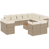  13-dijelni set vrtnih sofa s jastucima poliratan Bež | shoptok.hr