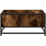  Stolić za kavu boja hrasta 60,5x60,5x30 cm od drva i metala | Shoptok.si