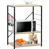 vidaXL Ormarić za mikrovalnu pećnicu crni/hrast 60x39,6x79,5 cm iverica Cijene