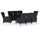  9-dijelni vrtni blagovaonski set tamnosivi | shoptok.hr