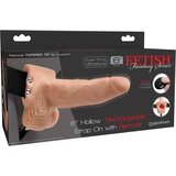 Pipedream Fetish Fantasy 6" Hollow Rechargeable Strap-On with Remote Flesh Cene