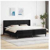 vidaXL Okvir kreveta s madracem Crna 180 x 200 cm Baršun - Crna 180 x 200 cm | shoptok.hr