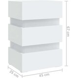 vidaXL LED noćni ormarić bijeli 45 x 35 x 67 od iverice | shoptok.hr