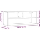 vidaXL TV ormarić crni 100 x 31 x 39,5 cm konstruirano drvo i metal | shoptok.hr