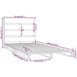  Posteljni okvir bel 75x190 cm trdna borovina 2FT6 | Shoptok.si