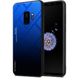 Cadorabo Ohišje, združljiv s Samsungom v modri barvi - črni - dvobarvni zaščitni pokrov iz silikona TPU in hrbta iz kaljenega stekla, (20570098) | Shoptok.si