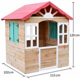 GINGER Home dječja drvena kućica za igru na otvorenom za dvorište i vrt, 115 × 102 × 129 cm | shoptok.hr