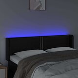  Uzglavlje crno 147x16x78/88 cm od umjetne kože | shoptok.hr
