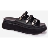 Boto Women Platform Slippers With Straps Black Nimiotte | shoptok.hr