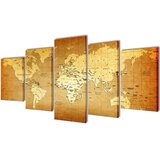  Zidne Slike na Platnu s Printom Mapa Svijeta 100 x 50 cm Cijene