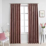 Furnova Zatemnitvene zavese 2 kosa z obešali žametne roza 140x245 cm, (21917809) | Shoptok.si