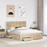 vidaXL konstrukcija postelje sonoma hrast 150 x 200 cm konstruiran les, (5000103316) | Shoptok.si