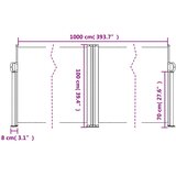  Uvlačiva bočna tenda 100 x 1000 cm smeđa | Eponuda.com