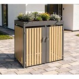  Westman - Spremište za 2 kante za smeće s krovom za biljke Planta | 2x240L | 84x134x124 cm - BRANDED IN GERMANY | shoptok.hr