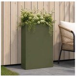 vidaXL Vrtna saksija Maslinastozelena 40 x 20 x 75 cm Čelična vrata - Maslinastozelena 40 x 20 x 75 cm 1 | shoptok.hr
