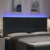  LED glava kreveta Tamno siva 200 cm Baršun | shoptok.hr