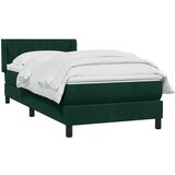 Box Spring krevet s madracem tamnozeleni 80x220 cm baršun | shoptok.hr