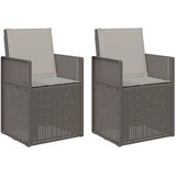  Vrtni jedilni stoli 2 pcs Svetlo siva PP, (5000285739) | Shoptok.si