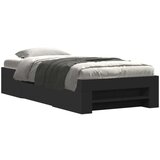  Okvir za krevet crni 75 x 190 cm od konstruiranog drva | shoptok.hr