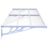 Nadstrešnica za vrata siva i prozirna 239 x 90 cm polikarbonat | shoptok.hr
