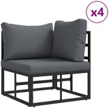  Sjedeća garnitura za vrt 11 kom. Crna Aluminij | shoptok.hr
