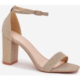 Boto Shiny Women's Heeled Sandals Gold Kavina | ePonuda.com