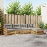  Set vanjskih sofa 5 kom. Bijela i svjetlosiva 337 x 162,5 x 73 cm | shoptok.hr