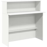  pisalna miza z recepcijskim pultom in omarami, inženirski les, bela, 180x50x103,5 cm | Shoptok.si
