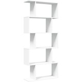 Pregrada za sobe s 5 katova, bijela, 70x24x161 cm, inženjerski drvo | shoptok.hr