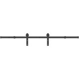 vidaXL Komplet opreme za drsna vrata 183 cm jeklo črne barve | Shoptok.si