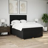  Krevet s oprugama i madracem crni 140x200 cm od tkanine | shoptok.hr