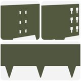  Ograda oko Travnjaka 20 kom. 100 x 25 cm Čelik Maslinastozelena - Maslinastozelena 20 25 cm | shoptok.hr