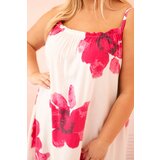 Kesi Włoski Women's dress with straps, ruffle, and floral print pink | Shoptok.si