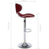  Barski stolčki 2 kosa vinsko rdeče umetno usnje, (22124050) | Shoptok.si