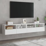  Zidni TV ormarići 2 kom bijeli 80x30x30 cm konstruirano drvo | shoptok.hr