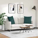 vidaXL Blazine za kavč 2 pcs Temno zelena 60 x 60 cm blago | Shoptok.si