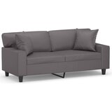 Maison Chic kavč - Sofa - Kanape dvosed z okrasnimi blazinami siv 140 cm umetno usnje, (21727739) Cene