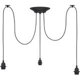 VISILICA s 3 grla E27 crni metal | shoptok.hr