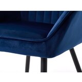 Unique Furniture Tamno plave baršunaste blagovaonske stolice u setu s naslonima za ruke 2 kom Nolan Stripe – | shoptok.hr