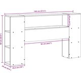  Uzglavlje sa spremištem bijeli 140 cm od masive borovine | shoptok.hr