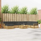  Set vanjskih sofa 9 pcs Bijela i antracit Čvrsto drvo akacije | Eponuda.ba